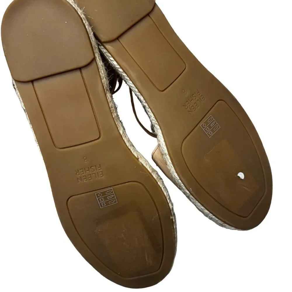 NWOT Eileen Fisher lace D’Orsay espadrille flats size 8